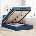 vidaXL Bed met matras 120x200 cm stof blauw, Huis en Inrichting, Slaapkamer | Bedden, Verzenden, Nieuw