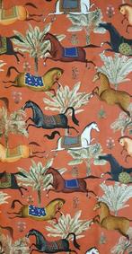 Exclusieve tafelkleedstof met rennende paarden - 300x280cm -, Antiek en Kunst