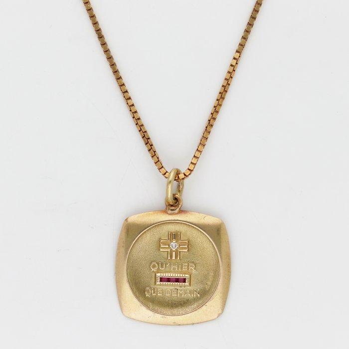 A. Augis - Halsketting - 18 karaat Geel goud Diamant, Handtassen en Accessoires, Kettingen