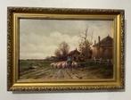Hollandse school (XX) - Boer met schapen