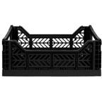AyKasa opvouwbare krat Midi 40x30x14.5 cm zwart nieuw, Bricolage & Construction, Ophalen of Verzenden