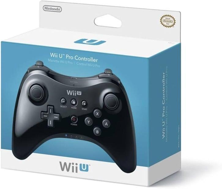 Nintendo Wii U Pro Controller Zwart in Doos, Games en Spelcomputers, Spelcomputers | Nintendo Wii U, Zo goed als nieuw, Ophalen of Verzenden