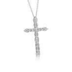 Ketting met hanger - 18 karaat Witgoud - 1.22ct. tw. Diamant