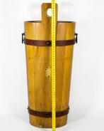 Wandelstok - Stokhouder met embleem en leer - Hout - Porta