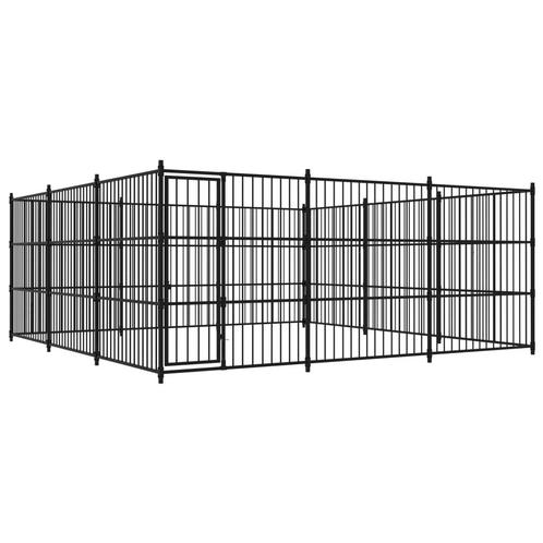 vidaXL Hondenkennel voor buiten 450x450x185 cm, Dieren en Toebehoren, Hondenbenches, Nieuw, Verzenden