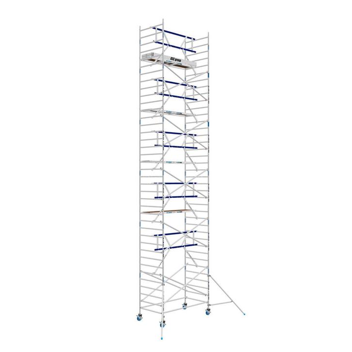 AGS Pro rolsteiger ASC 135 x 250 x 12,2 wh enkelzijdig, Doe-het-zelf en Bouw, Steigers, Rolsteiger of Kamersteiger, Nieuw, 5 meter of hoger