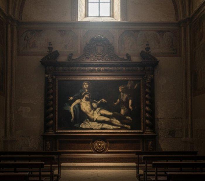 École Baroque Andalouse (XVIII) - La Lamentation sur le, Antiek en Kunst, Kunst | Schilderijen | Klassiek