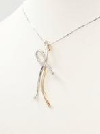 Halsketting - 18 karaat Witgoud Diamant (Natuurlijk), Handtassen en Accessoires, Nieuw