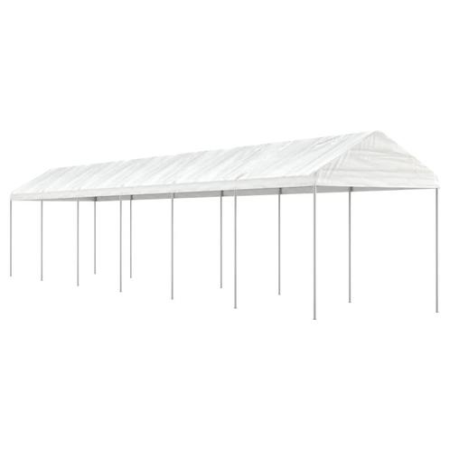 vidaXL Belvédère avec toit blanc 13,38x2,28x2,69 m, Jardin & Terrasse, Tonnelles, Neuf, Envoi