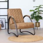 BESTEL DIRECT! Industriële fauteuil eco-leer beige