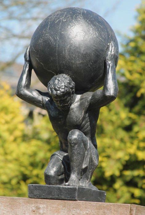 sculptuur, atlas stateu voor huis en tuin - 70 cm - mgo, Antiek en Kunst, Curiosa en Brocante