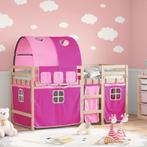 vidaXL Kinderhoogslaper met tunnel 90x190 cm massief, Verzenden, Nieuw