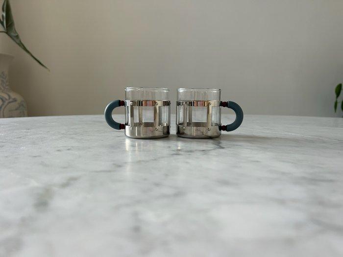 Alessi - Michael Graves - Koffieservies (2) - Glas, Staal, Antiek en Kunst, Antiek | Meubels | Stoelen en Sofa's