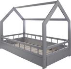 Houten bed - Huisbed - Huis bed - kinderbed - 160x80 - grijs