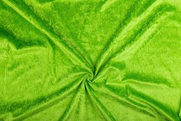 Velvet stof limoengroen stof - 10m rol - Polyester stof, Verzenden