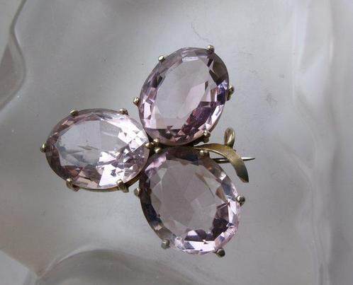 Zilver, Amethist - Broche - Art Nouveau, Antiek en Kunst, Kunst | Designobjecten