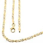 Bicolor gouden infinity schakel ketting | 49,5 cm, Handtassen en Accessoires, Kettingen, Ophalen of Verzenden, Gebruikt, Overige kleuren