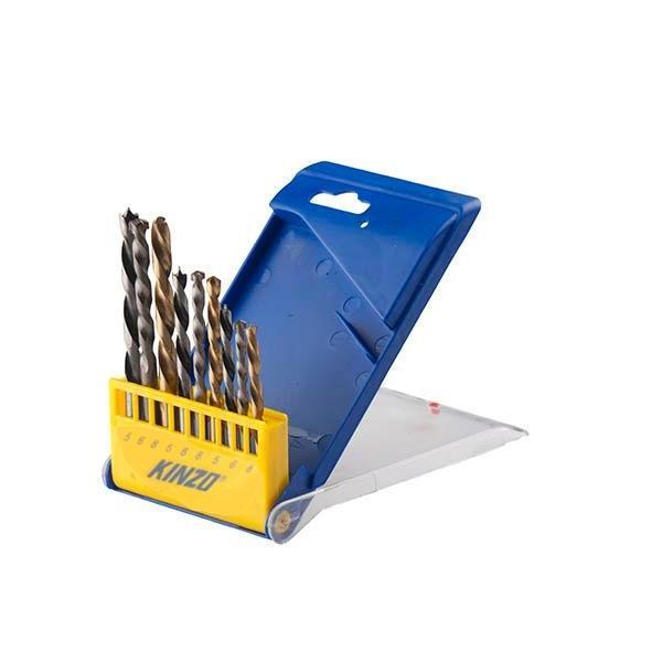 Set van 9 hout-, metaal- en steenboren, Doe-het-zelf en Bouw, Gereedschap | Overige machines, Nieuw, Verzenden