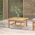 vidaXL Table de jardin 65x55x30 cm bambou, Jardin & Terrasse, Ensembles de jardin, Neuf, Verzenden