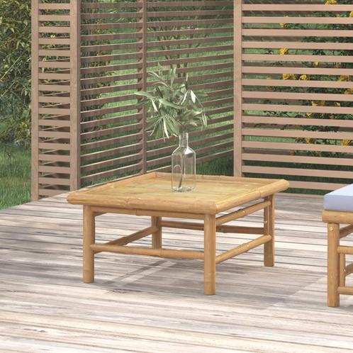 vidaXL Table de jardin 65x55x30 cm bambou, Jardin & Terrasse, Ensembles de jardin, Neuf, Envoi