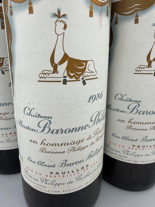 1986 Château Mouton Baronne Philippe (dArmailhac) -, Collections, Vins
