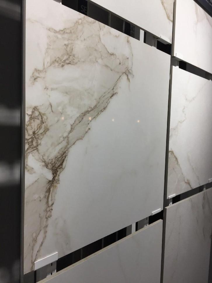 Calacatta Geel Goud semi glans 60x120 vloertegel wandtegel, Doe-het-zelf en Bouw, Tegels, Ophalen of Verzenden