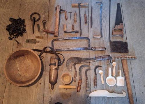 Boîte à outils (37) - art rural - Châtaignier - Grand lot, Antiek en Kunst, Antiek | Keukengerei