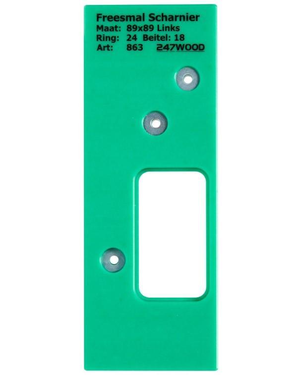 247WOOD Freesmal sluitplaat 89x89 links, Doe-het-zelf en Bouw, Hang- en Sluitwerk, Klink of Kruk, Nieuw, Overige materialen