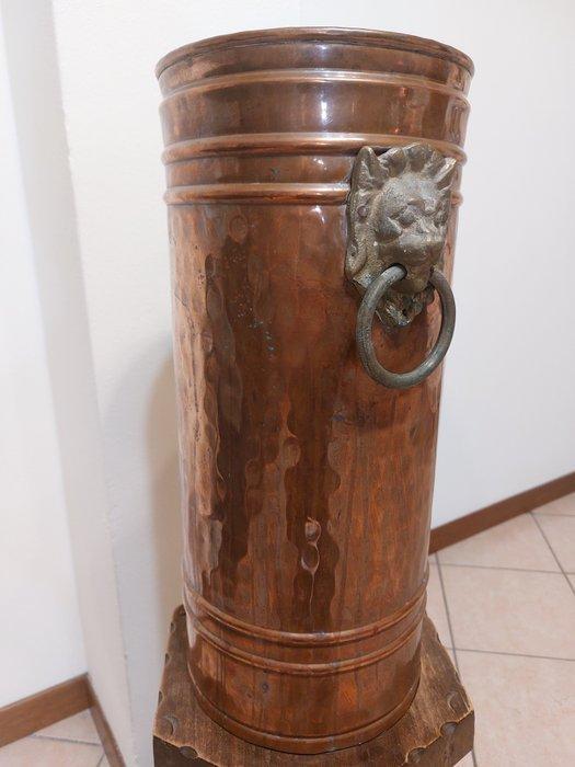 Paraplustandaard/rek - Koper, Gepatineerd brons -, Antiquités & Art, Curiosités & Brocante