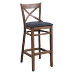 Barkruk | LILA | Kunstleer/Hout | Black | Eiken Frame |, Verzenden, Nieuw in verpakking