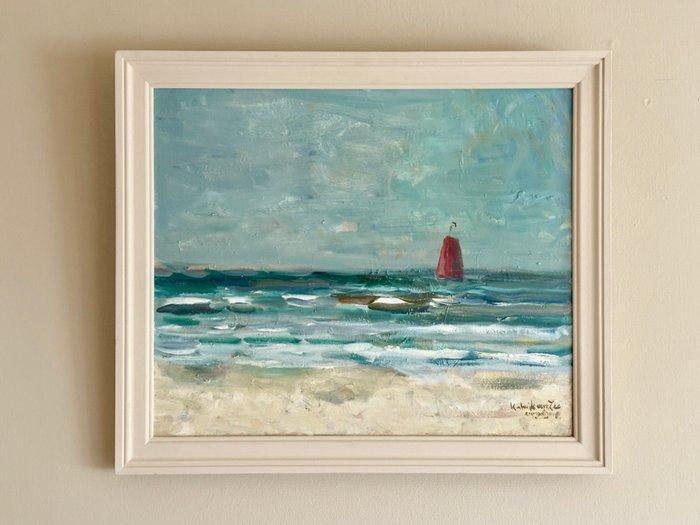 Cor Schaap (1968) - Zeegezicht, Antiquités & Art, Art | Peinture | Classique