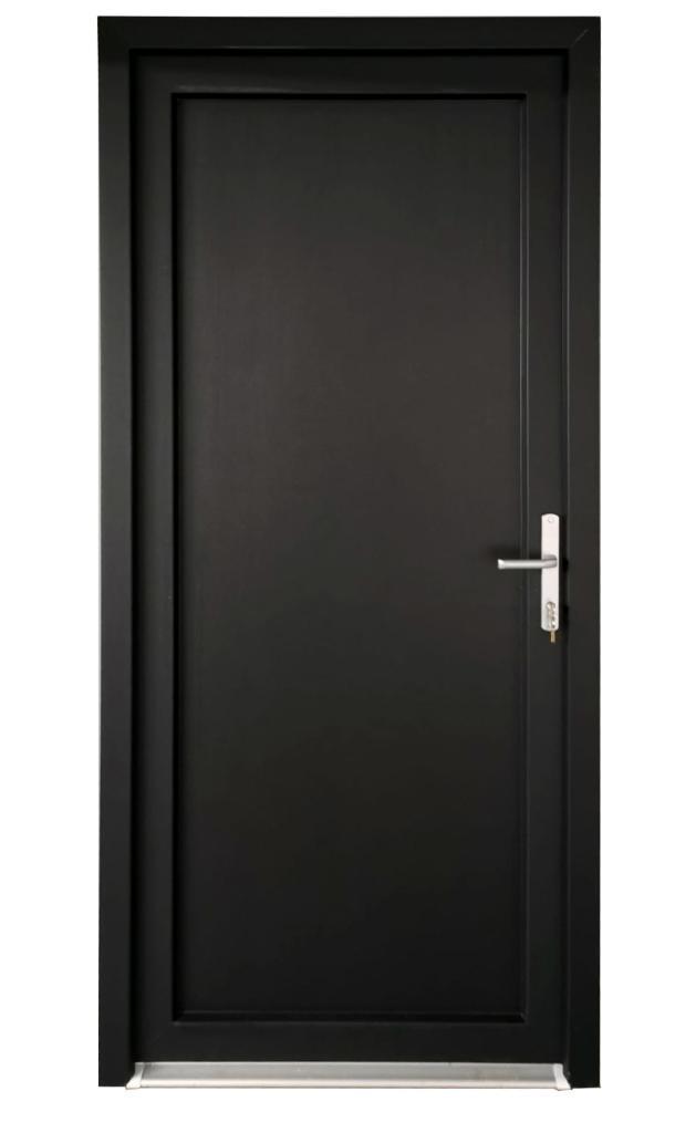 PVC Deur volpaneel Basic Plus b98xh210 cm zwart L, Doe-het-zelf en Bouw, Deuren en Vliegenramen, Nieuw, Glas, Kunststof, Metaal