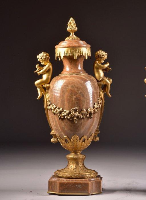 Set cassolettes in onyx en verguld brons – uitzonderlijke, Antiek en Kunst, Curiosa en Brocante