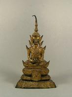 A gilded bronze sculpture of Buddha, Rattanakosin Kingdom,