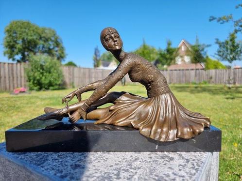 Beeld, Bronze Art Deco Dancer 27cm - 0 cm - Brons, Marmer, Antiek en Kunst, Curiosa en Brocante