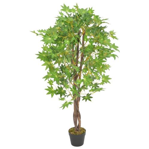 vidaXL Kunstplant met pot esdoorn 120 cm groen, Huis en Inrichting, Woonaccessoires | Kunstplanten en Kunstbloemen, Nieuw, Verzenden