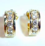 Oorbellen - 14 karaat Geel goud -  1.00ct. tw. Diamant, Nieuw