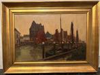 Hendrik Johannes (Henk) Leurs (1890-1956) - De haven van, Antiek en Kunst, Kunst | Schilderijen | Klassiek