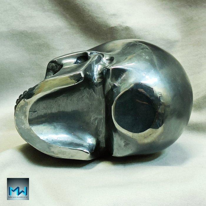 Handgesneden menselijke schedel in Tera-Herz-kristal -, Antiek en Kunst, Curiosa en Brocante