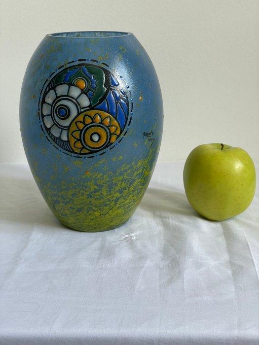 Dellatte Nancy - André Delatte - Vaas - verre Mamoré email, Antiek en Kunst, Antiek | Glaswerk en Kristal