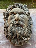 Sculpture, Bacchus masque de fontaine - grès