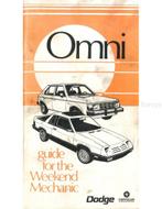 1978 DODGE OMNI ONDERHOUDSBOEKJE ENGELS (USA), Autos : Divers, Modes d'emploi & Notices d'utilisation