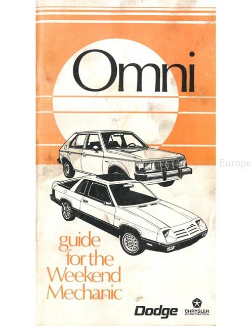 1978 DODGE OMNI ONDERHOUDSBOEKJE ENGELS (USA), Auto diversen, Handleidingen en Instructieboekjes
