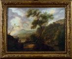 Scuola romana (XVIII) - Paesaggio arcadico con figure rurali