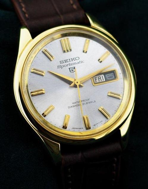 Seiko - Sportsmatic 5 Weekdater - Sans Prix de Réserve -, Handtassen en Accessoires, Horloges | Antiek