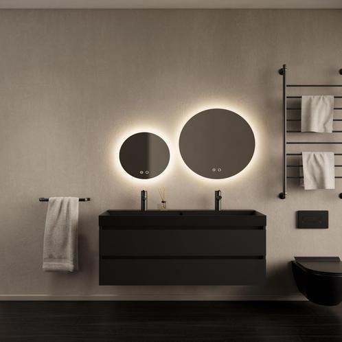 Badkamermeubelset Gliss Design Milan Met Lako Mat Zwarte, Doe-het-zelf en Bouw, Sanitair, Bad, Nieuw, Ophalen of Verzenden
