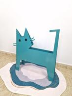 José Soler Art - The Cat KH. Turquoise - No Reserve