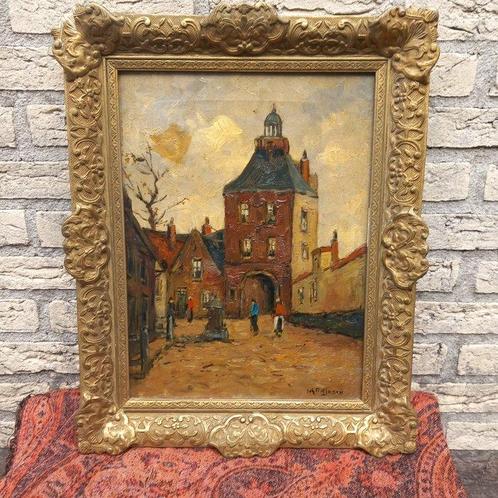 Johannes Antonius Pietersen ( 1893-1970 ) - Vischpoort, Antiek en Kunst, Kunst | Schilderijen | Klassiek