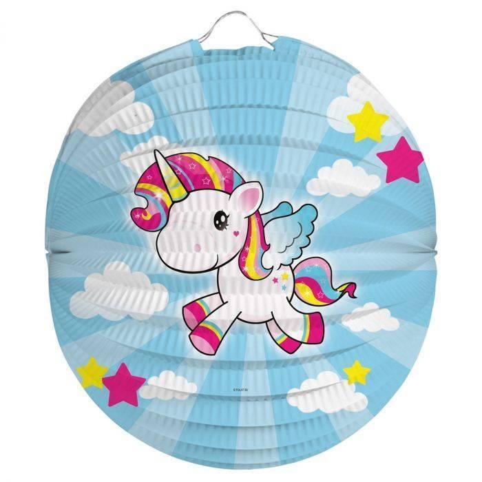 Unicorn Lampion 22cm, Hobby en Vrije tijd, Feestartikelen, Nieuw, Verzenden