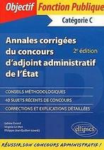 Annales corrigées du concours dadjoint administrat...  Book, Zo goed als nieuw, Philippe-Jean Quillien, Sabine Evrard, Verzenden